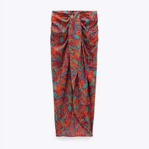 Zara Printed Sarong Skirt